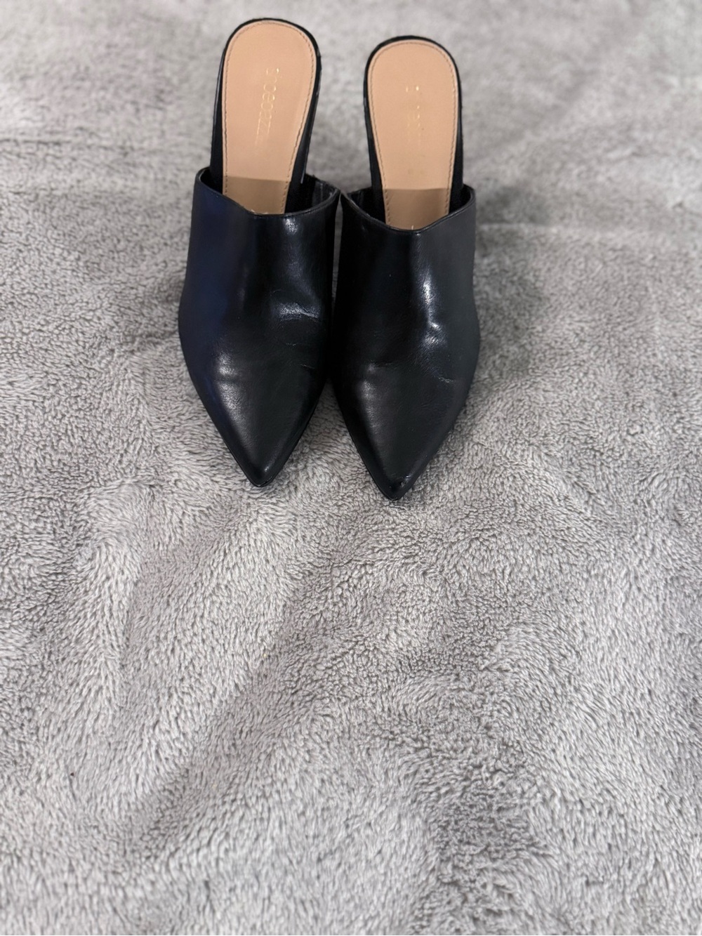 Shoedazzle 'Paula' Pointed Toe Block Heel Mules | Black | Size 8.5